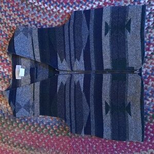 Vintage Northern Isles Wool Nordic Zip front Vest w/ pockets SZ M